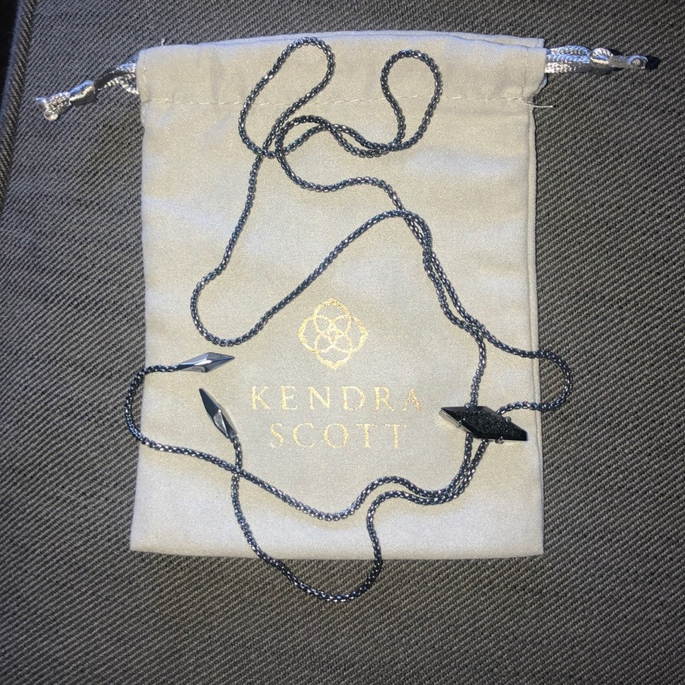 Kendra Scott Necklace Black Drusy